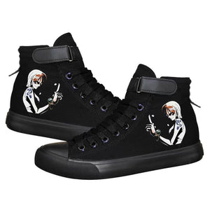 Anime One Piece High Top Canvas Sneakers Cosplay Shoes For Kids