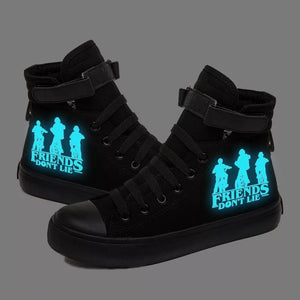 Stranger Things #4 High Tops Casual Canvas Shoes Unisex Sneakers Luminous