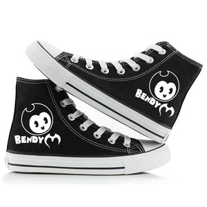 Bendy #2 High Tops Casual Canvas Shoes Unisex Sneakers For Kids Adults Luminous