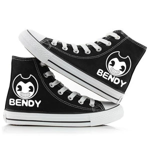 Bendy#1 High Tops Casual Canvas Shoes Unisex Sneakers For Kids Adults Luminous