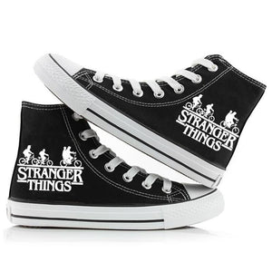 Stranger Things #3 High Tops Casual Canvas Shoes Unisex Sneakers For Kids Adults Luminous