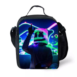 Fortnight Marshmello DJ Party  Insulated Lunch Bag for Boy Kids Thermos Cooler Adults Tote Food Lunch Box
