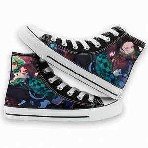 Demon Slayer Kimetsu no Yaiba #2  High Top Canvas Sneakers Cosplay Shoes For Kids