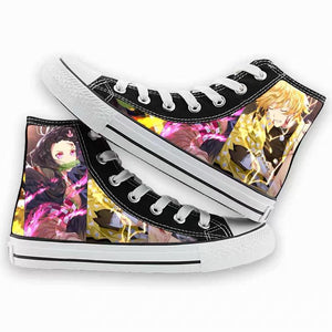 Demon Slayer Kimetsu no Yaiba #6  High Top Canvas Sneakers Cosplay Shoes For Kids