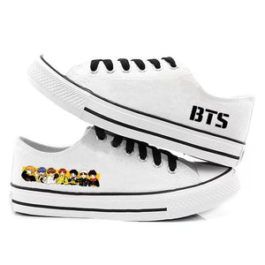 Kpop BTS BT21 Casual Canvas Shoes Unisex Sneakers For Kids