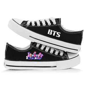 Kpop BTS BT21 Casual Canvas Shoes Unisex Sneakers For Kids