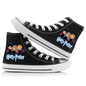 Harry Potter Cosplay Shoes High Top Canvas Sneakers For Kids