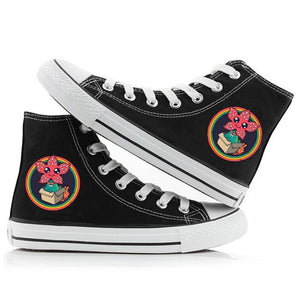 Stranger Things Eleven 11 Cosplay Shoes High Top Canvas Sneakers For Kids Adults