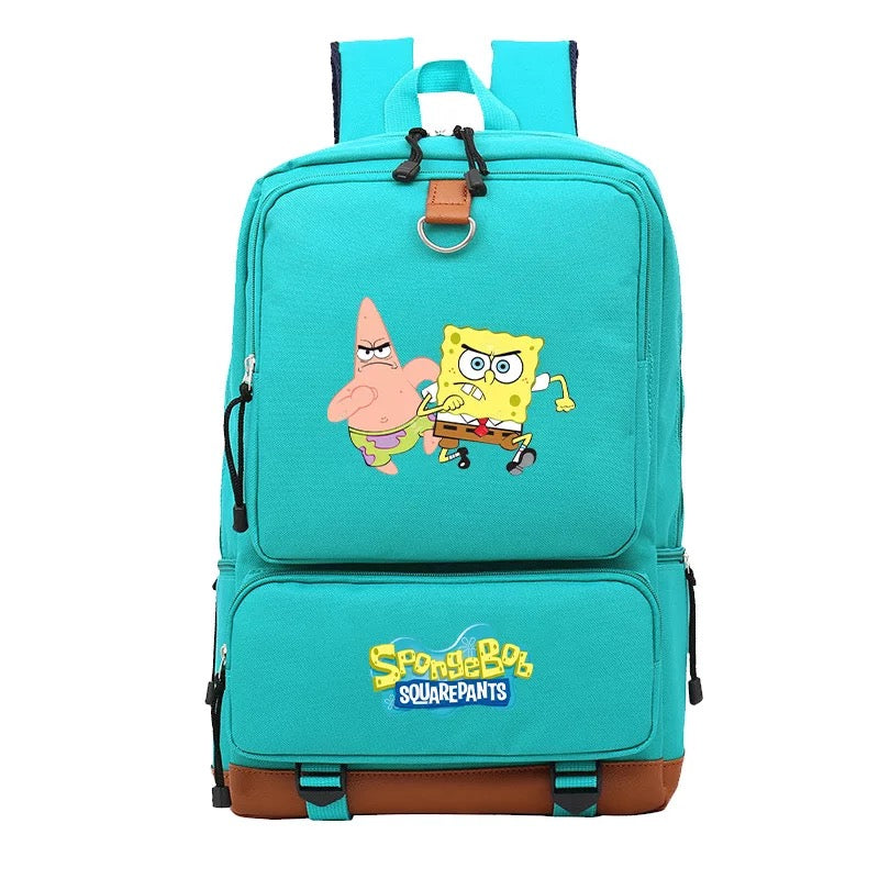 Square Pants Sponge Bob  #4 School Bag Water Proof Backpack NoteBook Laptop