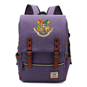 Harry Potter Hogwarts Canvas Travel Backpack Map School bag