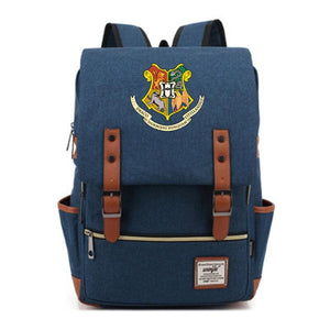 Harry Potter Hogwarts Canvas Travel Backpack Map School bag