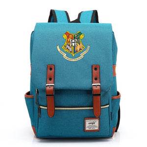 Harry Potter Hogwarts Canvas Travel Backpack Map School bag