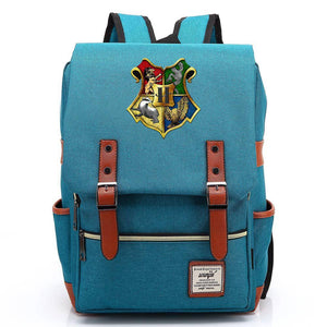 Harry Potter Hogwarts Canvas Travel Backpack Map School bag