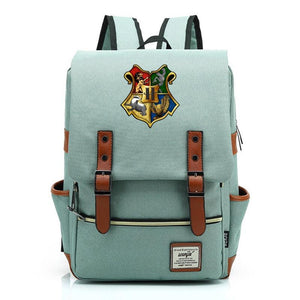 Harry Potter Hogwarts Canvas Travel Backpack Map School bag
