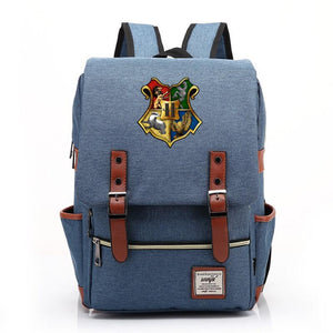 Harry Potter Hogwarts Canvas Travel Backpack Map School bag