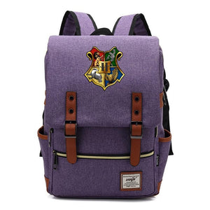 Harry Potter Hogwarts Canvas Travel Backpack Map School bag