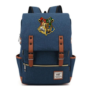 Harry Potter Hogwarts Canvas Travel Backpack Map School bag