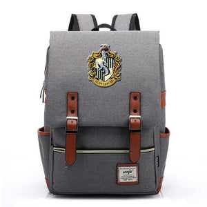 Harry Potter Hufflepuff Canvas Travel Backpack School bag