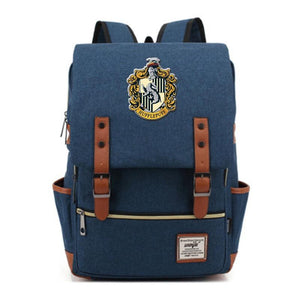 Harry Potter Hufflepuff Canvas Travel Backpack School bag
