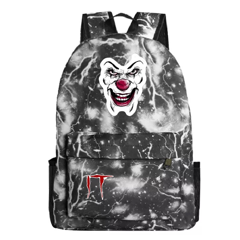 Stephen King IT Chapter Two 2 Pennywise Scary Clown #1 Cosplay Backpack School Bag Water Proof
