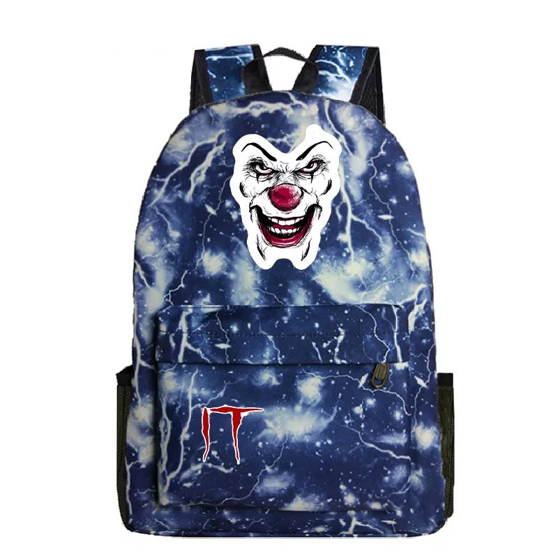 Stephen King IT Chapter Two 2 Pennywise Scary Clown #1 Cosplay Backpack School Bag Water Proof