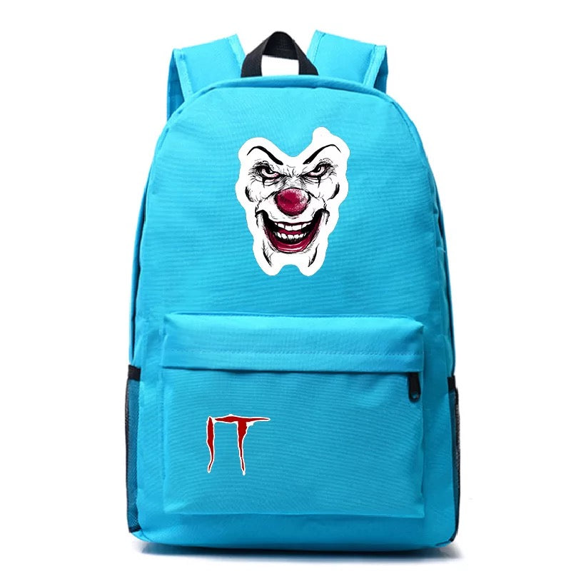 Stephen King IT Chapter Two 2 Pennywise Scary Clown #1 Cosplay Backpack School Bag Water Proof