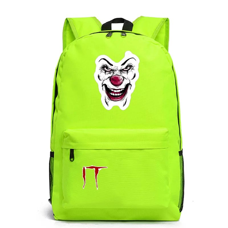 Stephen King IT Chapter Two 2 Pennywise Scary Clown #1 Cosplay Backpack School Bag Water Proof