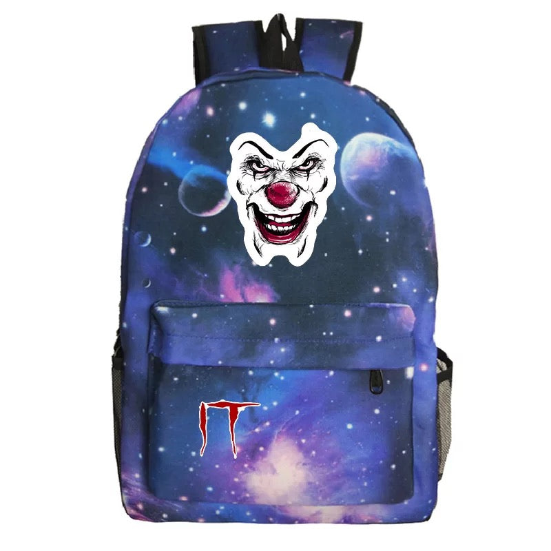 Stephen King IT Chapter Two 2 Pennywise Scary Clown #1 Cosplay Backpack School Bag Water Proof