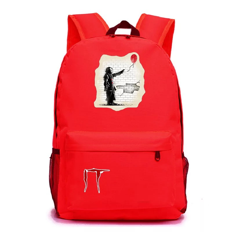 Stephen King IT Chapter Two 2 Pennywise Scary Clown #2 Cosplay Backpack School Bag Water Proof