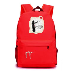 Stephen King IT Chapter Two 2 Pennywise Scary Clown #2 Cosplay Backpack School Bag Water Proof