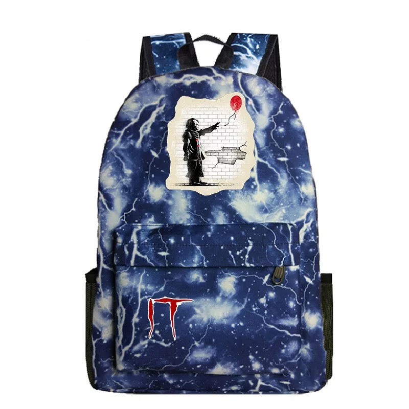 Stephen King IT Chapter Two 2 Pennywise Scary Clown #2 Cosplay Backpack School Bag Water Proof