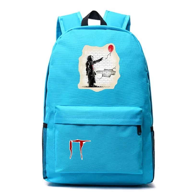 Stephen King IT Chapter Two 2 Pennywise Scary Clown #2 Cosplay Backpack School Bag Water Proof