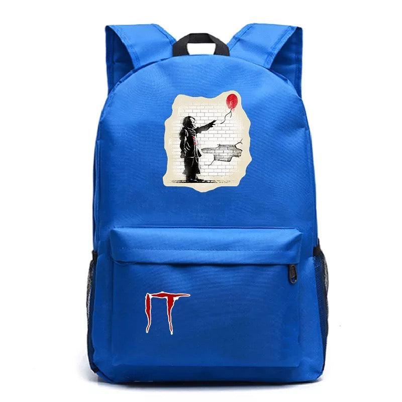 Stephen King IT Chapter Two 2 Pennywise Scary Clown #2 Cosplay Backpack School Bag Water Proof