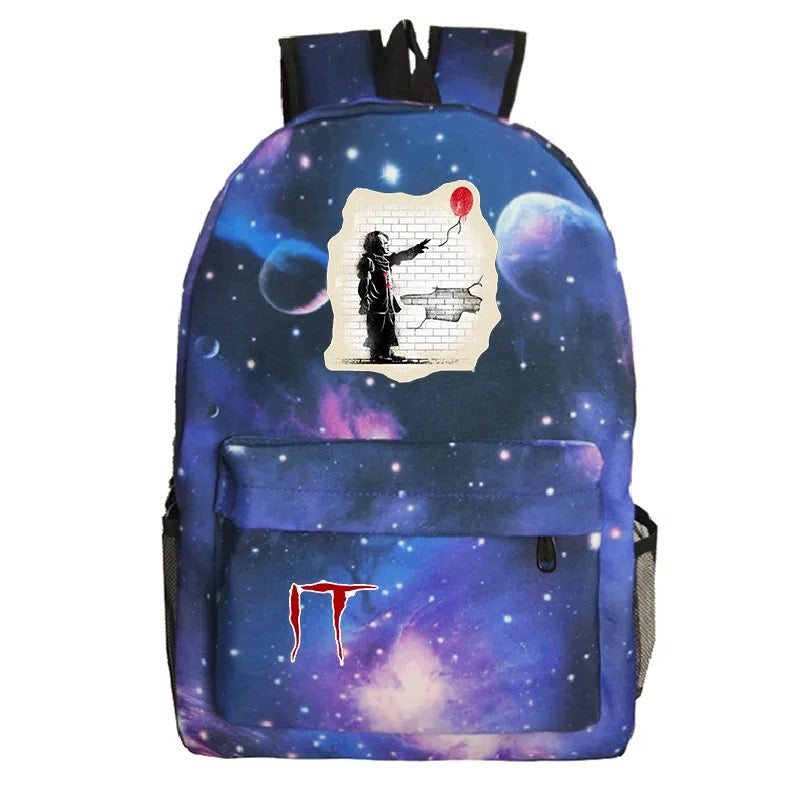 Stephen King IT Chapter Two 2 Pennywise Scary Clown #2 Cosplay Backpack School Bag Water Proof
