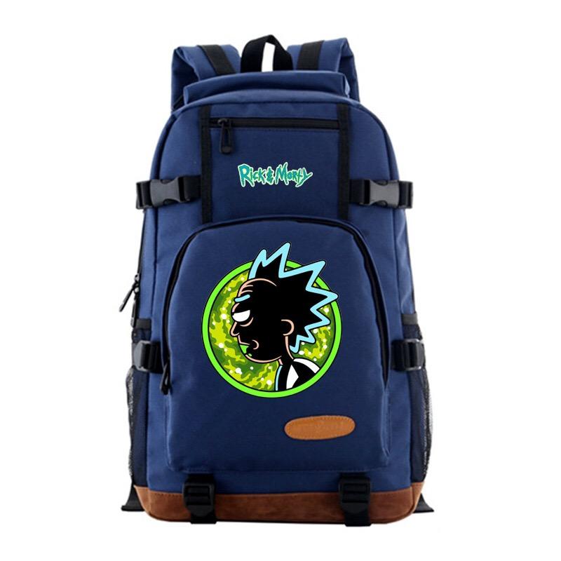 Anime Rick and Morty School Bookbag Travel Backpack Bags