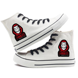 La casa de papel #5 High Tops Casual Canvas Shoes Unisex Sneakers