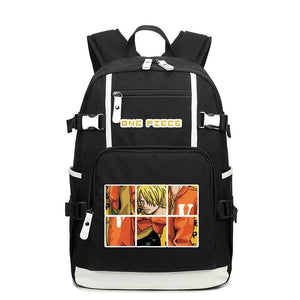 One Piece #5 USB Charging Backpack School NoteBook Laptop Travel Bags