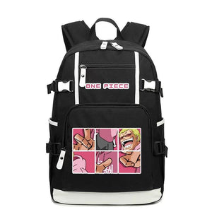 One Piece #6 USB Charging Backpack School NoteBook Laptop Travel Bags