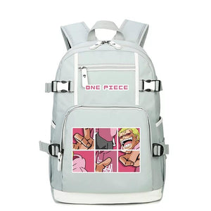 One Piece #6 USB Charging Backpack School NoteBook Laptop Travel Bags