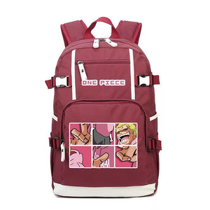 One Piece #6 USB Charging Backpack School NoteBook Laptop Travel Bags