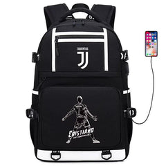 Football CR7 Forza Soccer#2 USB Charging Backpack School NoteBook Laptop Travel Bags