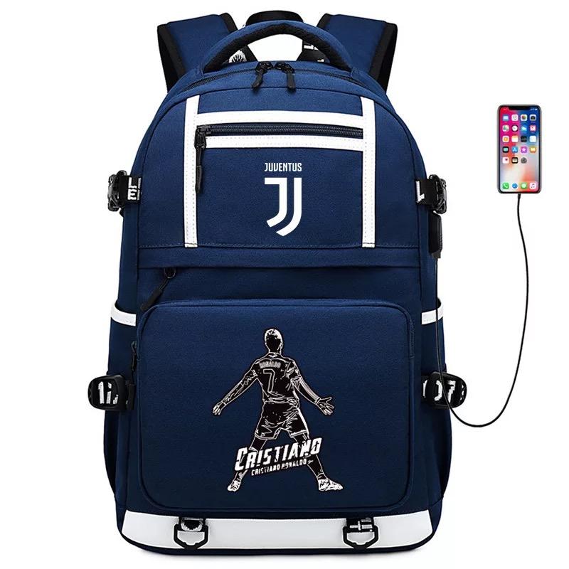 Football CR7 Forza Soccer#2 USB Charging Backpack School NoteBook Laptop Travel Bags
