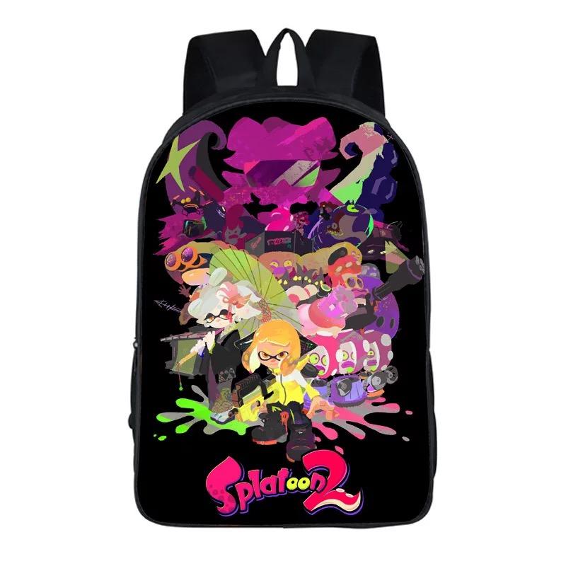 Game Splatoon Backpack School Sports Bag For Children Kids Birthday Gift