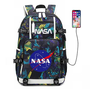 Space #1 USB Charging Backpack School NoteBook Laptop Travel Bags