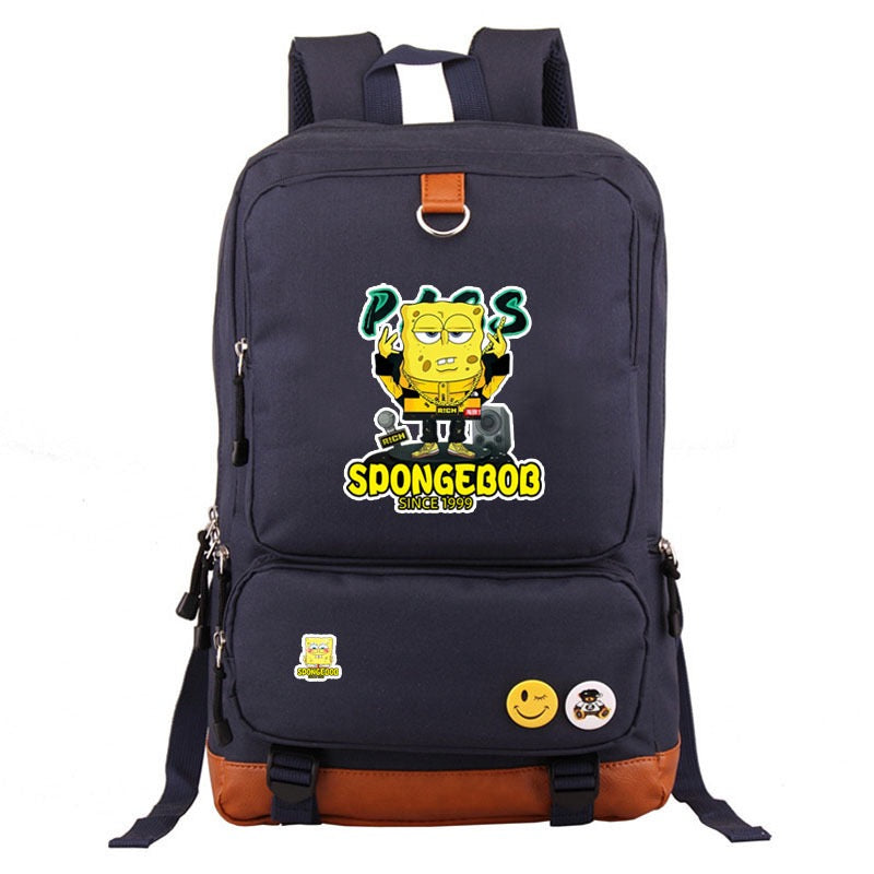 SquarePants SpongeBob  #2 School Bag Water Proof Backpack NoteBook Laptop For Kids Adults