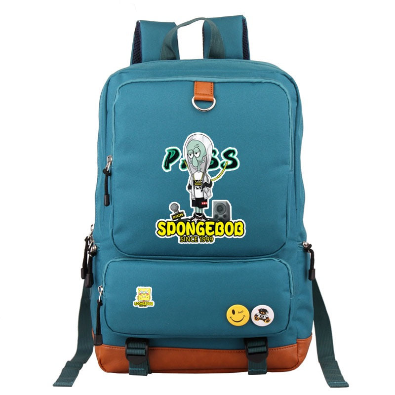 SquarePants SpongeBob Squidward Tentacles School Bag Water Proof Backpack NoteBook Laptop For Kids Adults