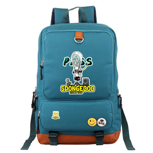 Square Pants Sponge Bob Squidward Tentacles #3 School Bag Water Proof Backpack NoteBook Laptop For Kids Adults