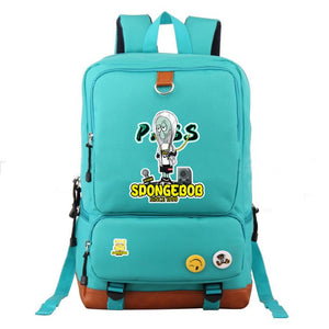 Square Pants Sponge Bob Squidward Tentacles #3 School Bag Water Proof Backpack NoteBook Laptop For Kids Adults