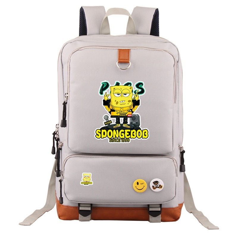 SquarePants SpongeBob  #2 School Bag Water Proof Backpack NoteBook Laptop For Kids Adults