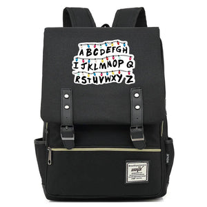 Stranger Things Alphabet Canvas Travel Backpack School Bag